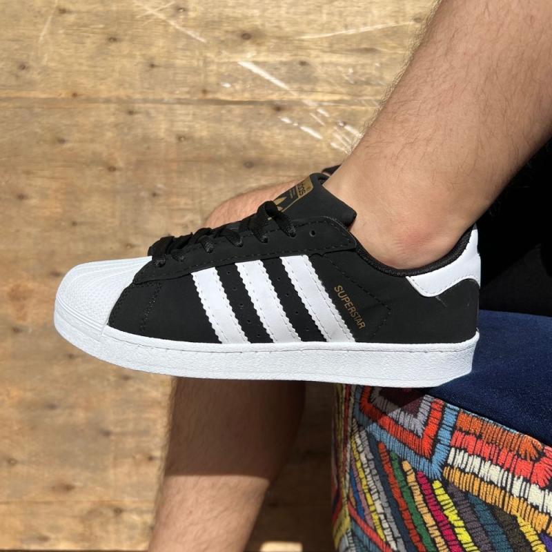 SuperStar Siyah Beyaz Süet